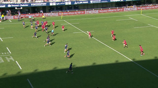 TOP 14 - Essai de Thaakir ABRAHAMS (LOU) - Montpellier Hérault Rugby - LOU Rugby