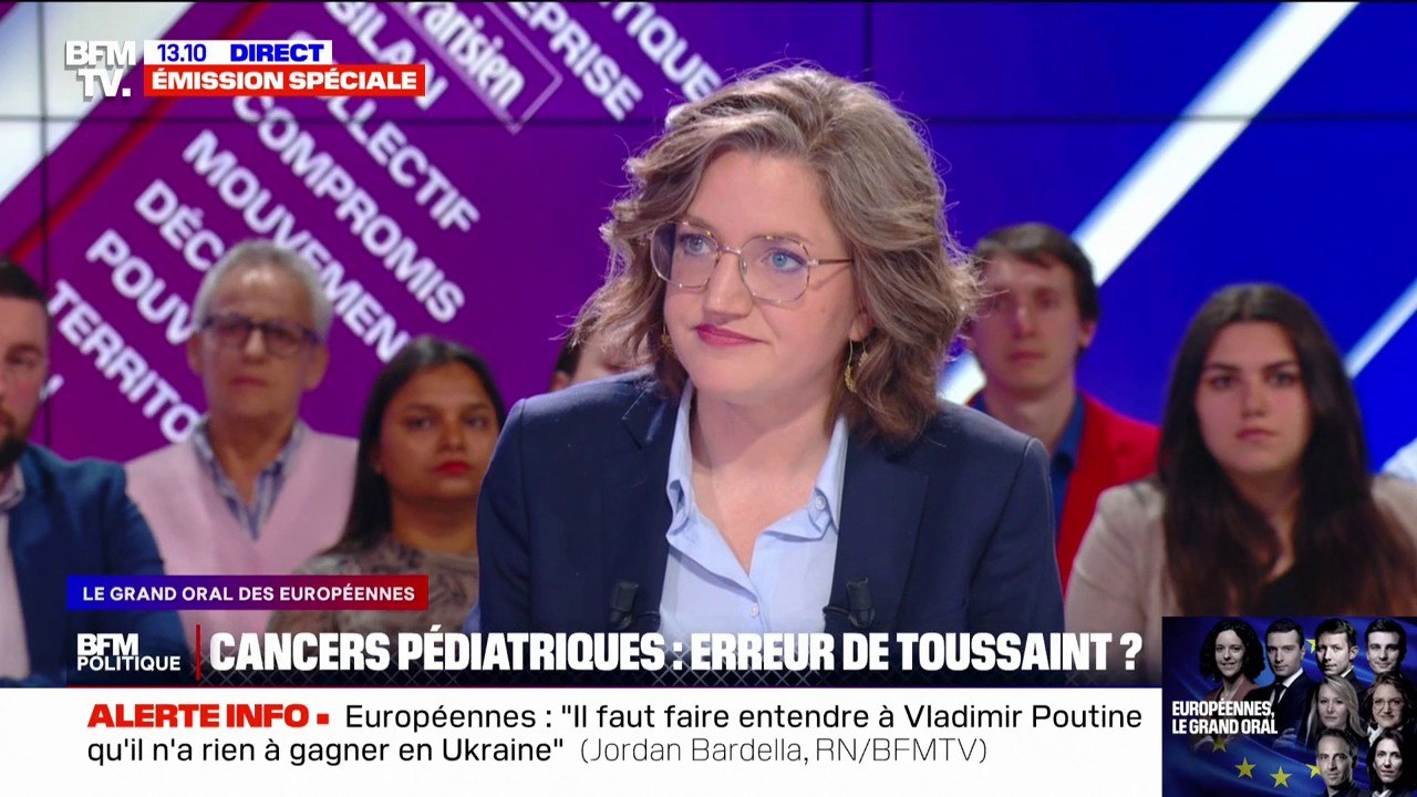 Cancers pédiatriques : "Il y a un lien en règle générale entre l'utilisation des produits sanitaires et les maladies", déclare Marie Toussaint