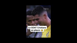 Ronaldo en pleurs après la defaite d'Al Nassr en finale