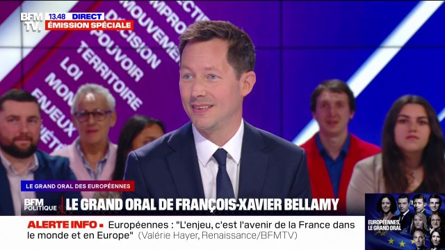 Je respecte le fait qu'un ancien présient de la République ne souhaite pas s'engager dans la politique électorale et dire pour qui il votera , déclare François-Xavier Bellamy sur le soutien de Nicolas Sarkozy