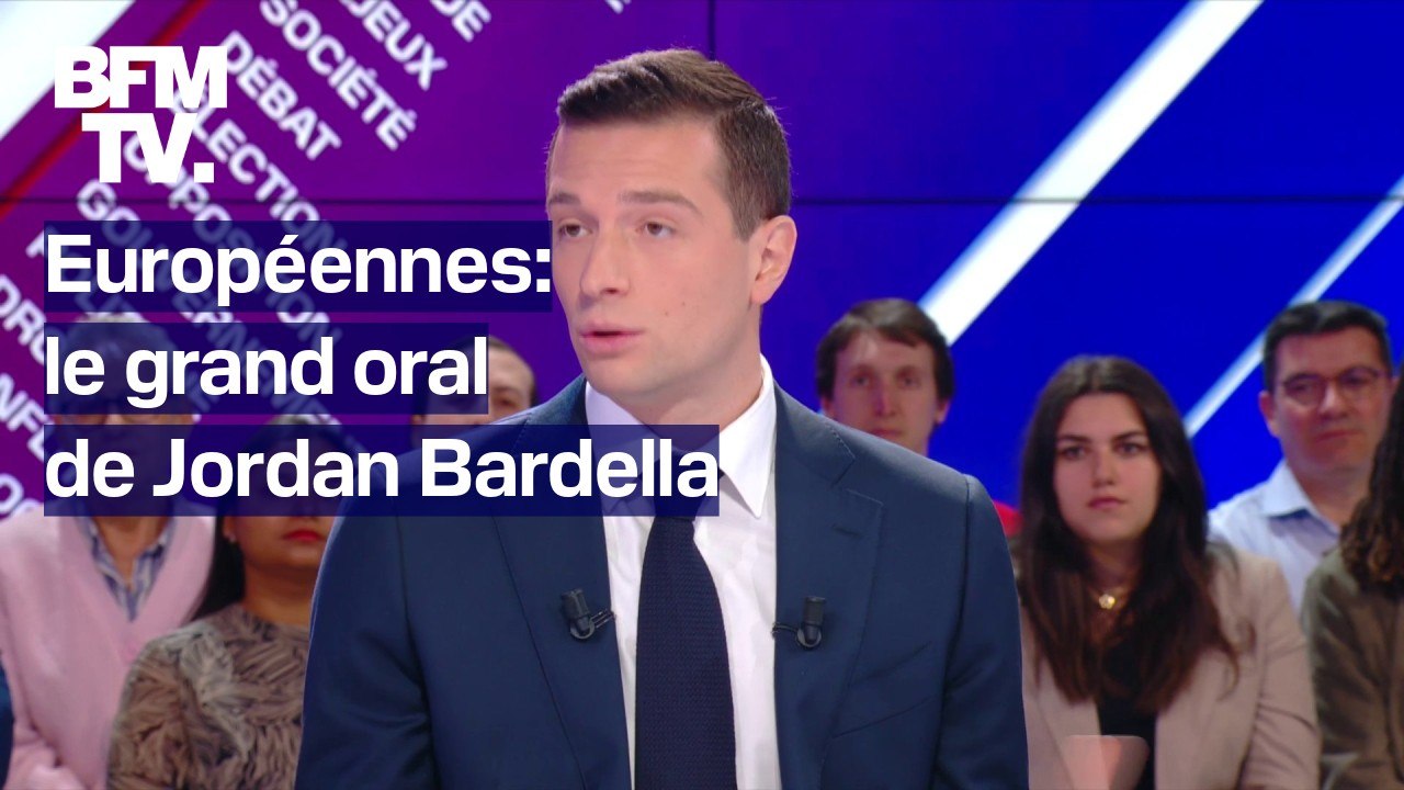Immigration, guerre en Ukraine, présence au Parlement européen... le grand oral des Européennes de Jordan Bardella sur BFMTV