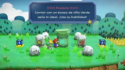 Jugando Paper mario puerta milenaria en Nintendo Switch