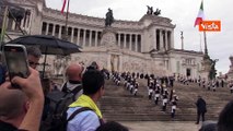 Festa della Repubblica, il passaggio delle Frecce Tricolori sopra l'Altare della Patria