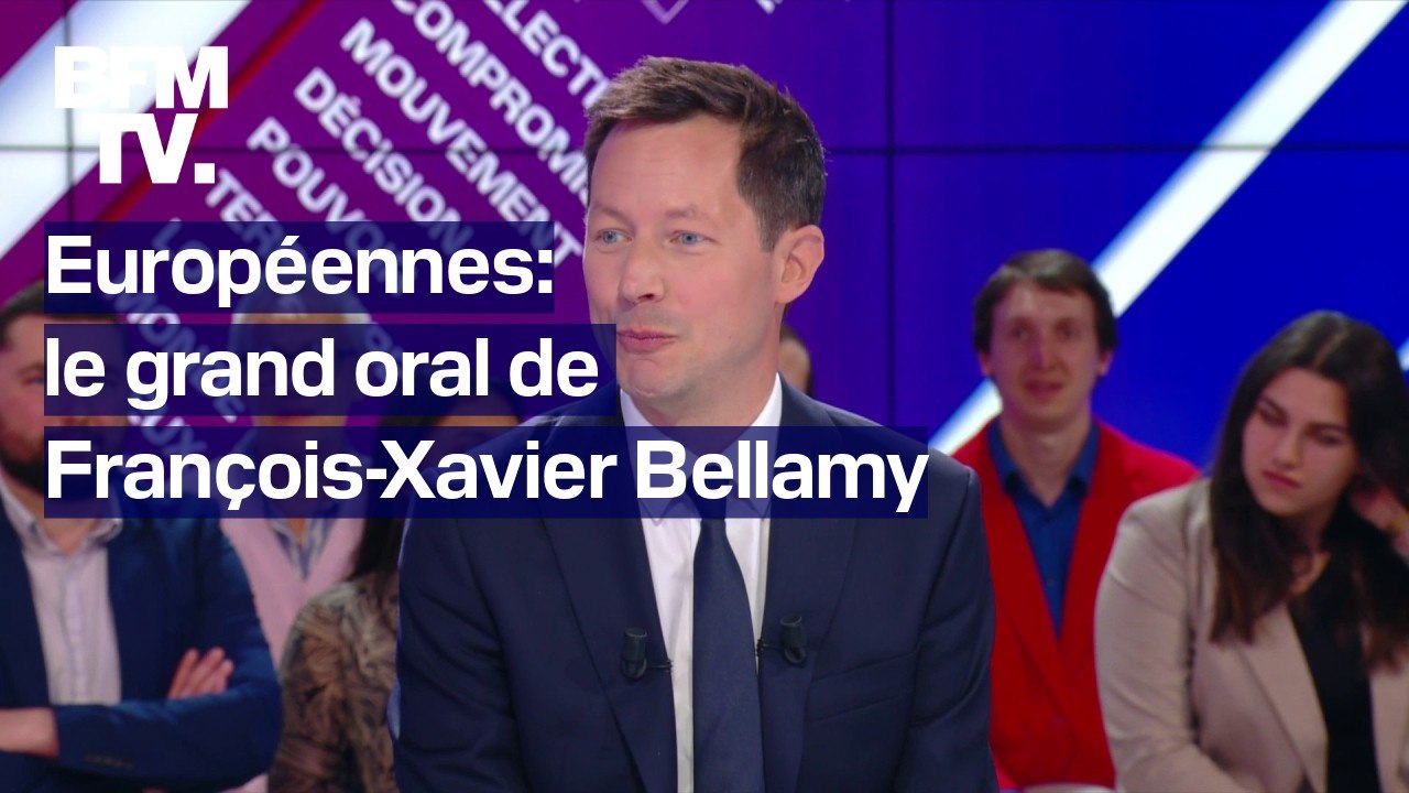 Guerre en Ukraine, tweet de LR, majorité présidentielle... le grand oral des Européennes de François-Xavier Bellamy sur BFMTV