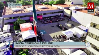 Inicia ceremonia del INE previo a la jornada electoral 2024