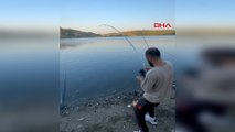 Baraj gölünde 24 kiloluk yayın balığı yakaladılar