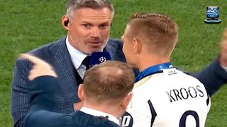 Jamie Carragher is TOLD OFF by Staff Mid-Interview after Real Madrid’ Champions League Final Triumph