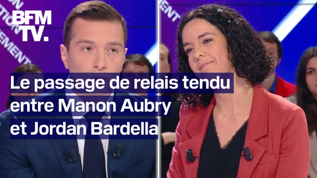 Sexiste , député fantôme ... Le passage de relais tendu entre Manon Aubry et Jordan Bardella sur BFMTV