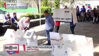 Xóchitl Gálvez llega a la casilla electoral para emitir su voto