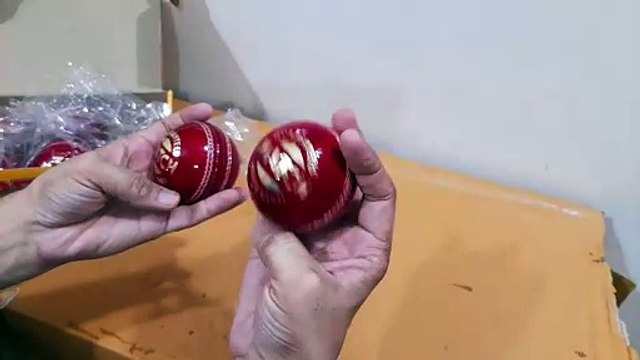 Unboxing and Review of Sports Leather Match Cricket Ball Red Cricket Leather Ball