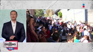Jorge Álvarez Máynez está a la espera de que abran la casilla electoral