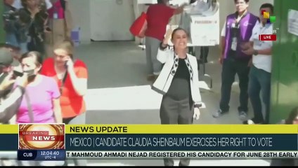 Presidential Candidate Claudia Sheinbaum exercises her right to vote