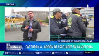 Golpe al crimen en el Metropolitano: capturan a ladrón de escolares que intentó esconderse en estación Estadio Nacional