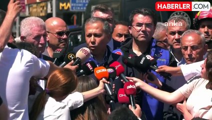 İstanbul Küçükçekmece'de çöken binada incelemelerde bulunan İçişleri Bakanı Ali Yerlikaya açıklama yaptı