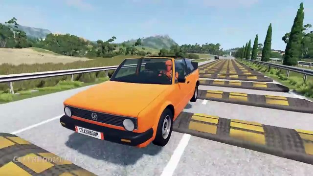 Cars vs 100 Speed Bumps #57 – BeamNG Drive - CrashBoomPunk