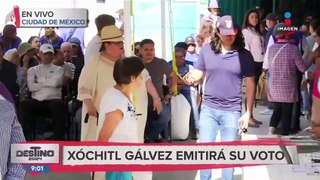 Xóchitl Gálvez emite su voto en la alcaldía Miguel Hidalgo