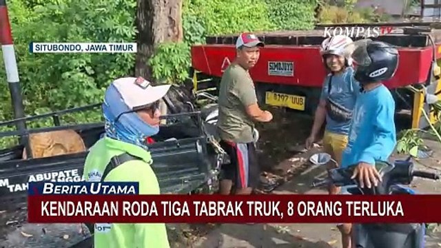 Diduga Pengendara Ugal-Ugalan, Kendaraan Roda Tiga Tabrak Truk yang Diparkir di Situbondo