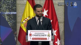 Discurso de Nacho Fernández en la Comunidad de Madrid durante la celebración de la Champions League