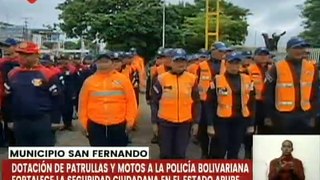 Dotación de patrullas y motos fortalecerá la seguridad ciudadana en el estado Apure