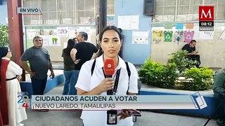 Ciudadanos asisten a votar en Nuevo Laredo, Tamaulipas