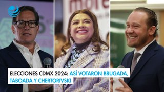 Elecciones CDMX 2024: Así votaron Brugada, Taboada y Chertorivski