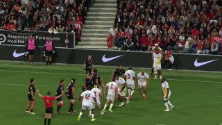 TOP 14 - Essai de Georges-Henri COLOMBE (SR) - Stade Toulousain - Stade Rochelais