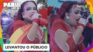 Gloria Groove agita o público da Paulista em show na Parada LGBT+ de SP