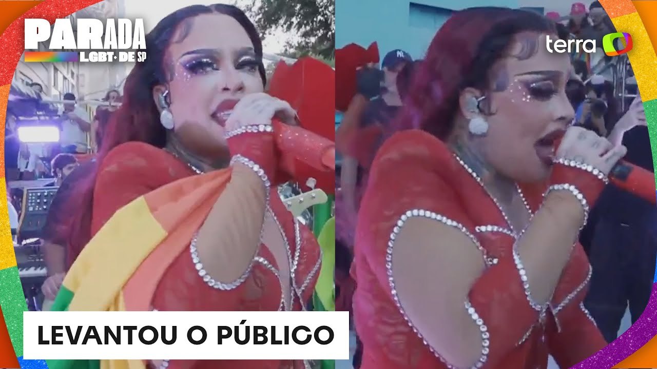 Gloria Groove agita o público da Paulista em show na Parada LGBT+ de SP