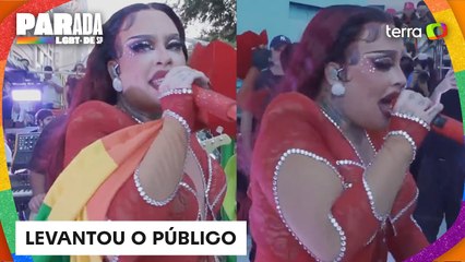 Gloria Groove agita o público da Paulista em show na Parada LGBT+ de SP