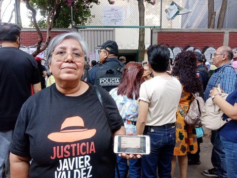 Griselda Triana, viuda de Javier Valdez, se suma a la campaña “ Vota por un desaparecido”