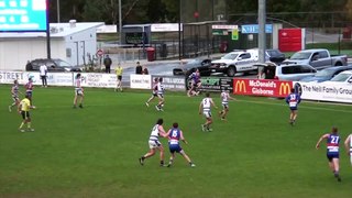 BFNL: Harry Luxmoore kicks the sealer in Gisborne's win over Strathfieldsaye, round 7, 2024