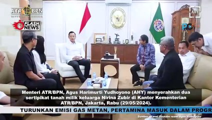 AHY Serahkan Sertifikat Tanah kepada Nirina Zubir dan Keluarga, Korban Mafia Tanah