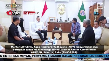 AHY Terima Nirina Zubir Dan Keluarga Serahkan Sertipikat Tanah Korban Mafia Tanah