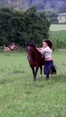 Cute gril on the Horse