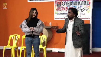 Nadeem Chitta (PUSHPA) with Silk, Sakhawat Naz Comedy, New Pakistani Stage Drama
