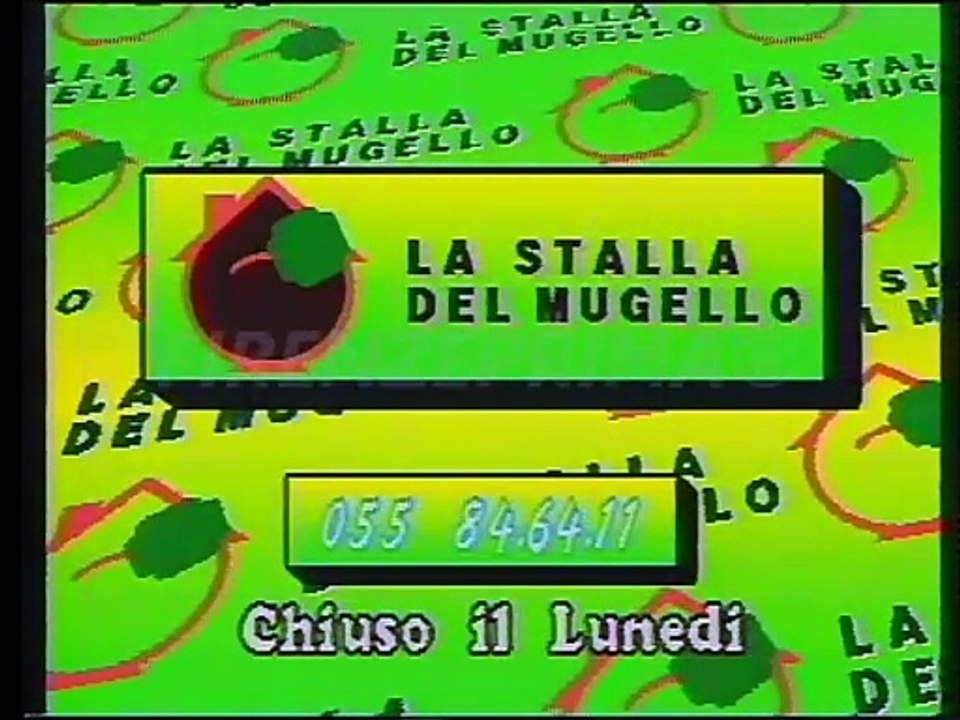 Sequenza di 3 Spot pubblicità Adversiting  werbung de  La Stalla del Mugello -  Febbraio 1990