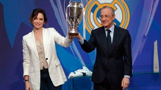 Díaz Ayuso rinde homenaje al Real Madrid tras ganar su 15ª Champions