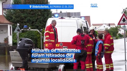 Inundações na Alemanha matam um bombeiro e fazem descarrilar comboio com quase 200 passageiros