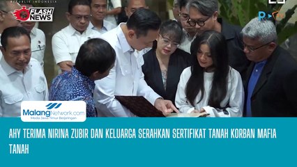 AHY Terima Nirina Zubir dan Keluarga Serahkan Sertifikat Tanah Korban Mafia Tanah