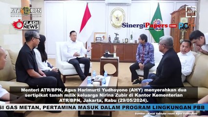 AHY Terima Nirina Zubir dan keluarga Serahkan Sertipikat Tanah korban Mafia Tanah