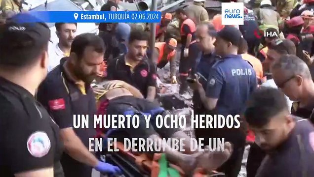 Un muerto y ocho heridos tras el derrumbe de un edificio de apartamentos en Estambul