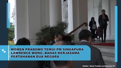 Momen Prabowo Temui  PM Singapura Lawrence Wong,  Bahas Kerja Sama Pertahanan Kedua Negara