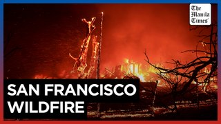 California firefighters continue battling wind-driven wildfire east of San Francisco