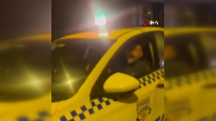 İstanbul’da taksici dehşeti kamerada