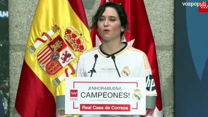 Ayuso, rendida al Real Madrid