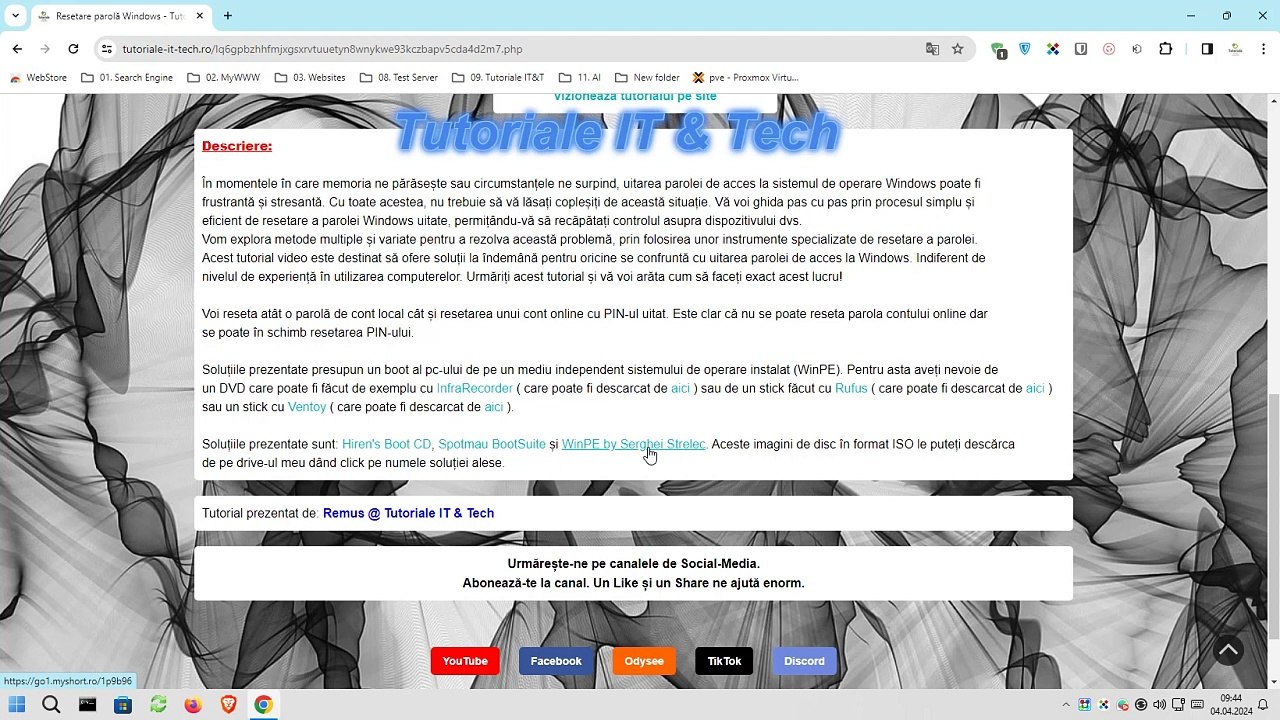 Resetare parolă Windows