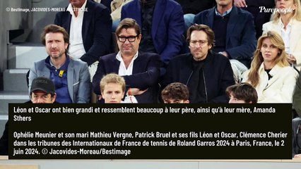 Descargar video: PHOTOS Patrick Bruel avec ses fils Léon et Oscar qui lui ressemblent follement, pour une belle journée en famille à Roland-Garros