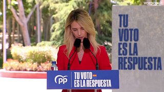 El discurso de 2' de Cayetana Álvarez de Toledo en un mitin contra Sánchez y Bolaños
