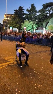 El viral video de Courtois de 'El Loco' Rüdiger durante la celebración del Real Madrid