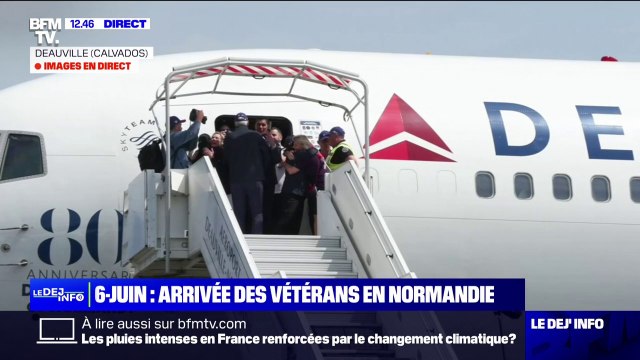 80 ans du Débarquement: les vétérans américains viennent d'atterrir à Deauville